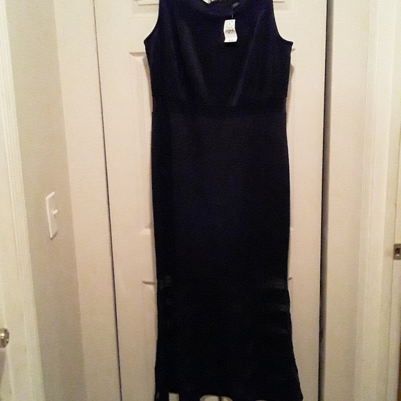 Ashley Stewart Dresses & Skirts - Black Dress With Sheer Panel NWT